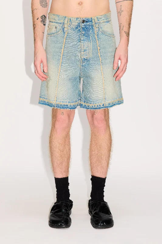 Men's Jeans with a Destroyed LookWide-leg Jeans Shorts