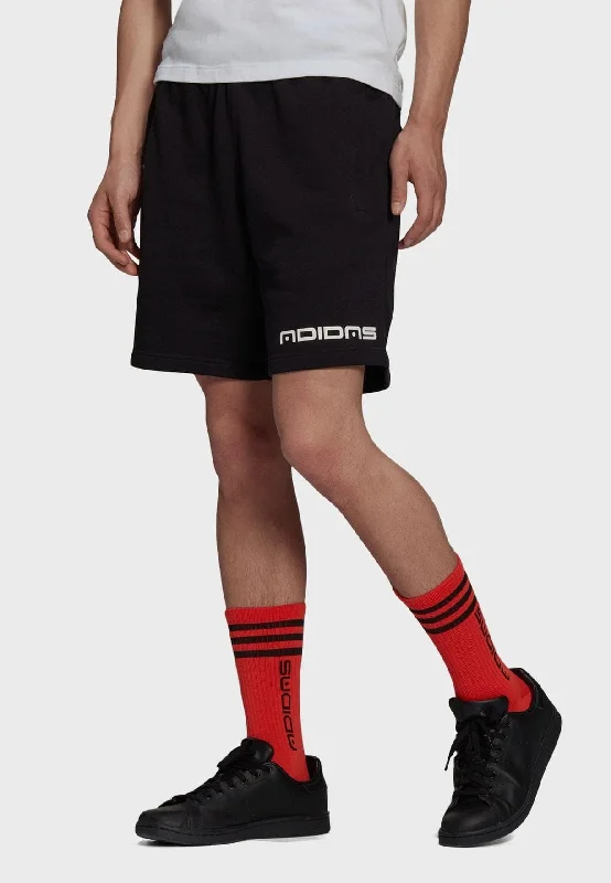 Men's Pants with Faux Leather PatchesSymbol Graphic Shorts