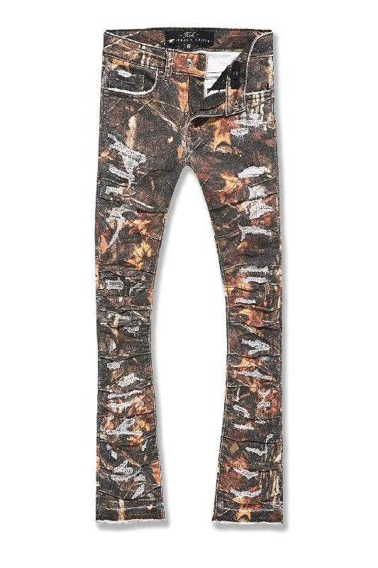 Inexpensive Rip and Tear Men's JeansKids Stacked Ripple Effect Pants (Timber Shade)