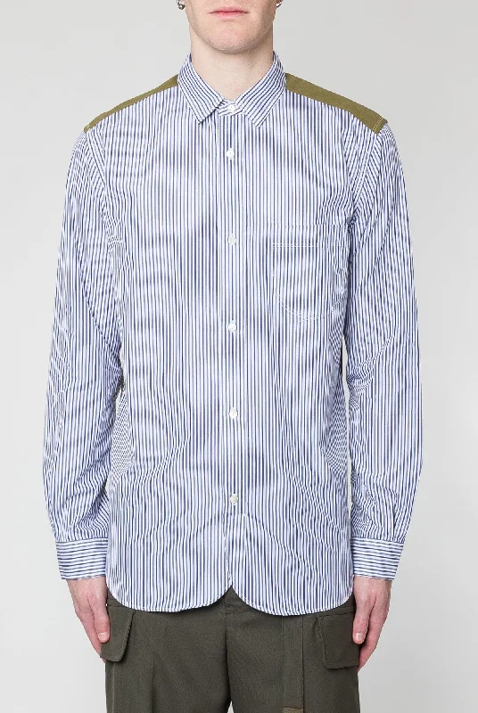 Men's Skinny Jeans for a Trendy LookJunya Watanabe MAN Cotton Stripe Mixed Button Down Men's Skinny Jeans for a Trendy LookJunya Watanabe MAN Cotton Stripe Mixed Button Down