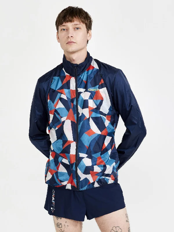 Men's Coats with Magnetic ClosuresMen's PRO Dazzle Camo Running Jacket