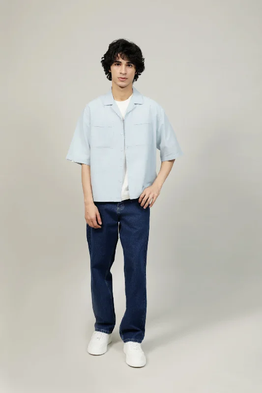 Men's Fishing Shirts for Water SportsBOXY FIT RESORT COLLAR LINEN SHIRT
