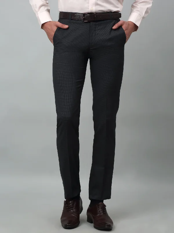 Men's Pants with Stain-Resistant TreatmentMen's Formal Flat front Dark Grey Houndstooth Trousers Men's Pants with Stain-Resistant TreatmentMen's Formal Flat front Dark Grey Houndstooth Trousers