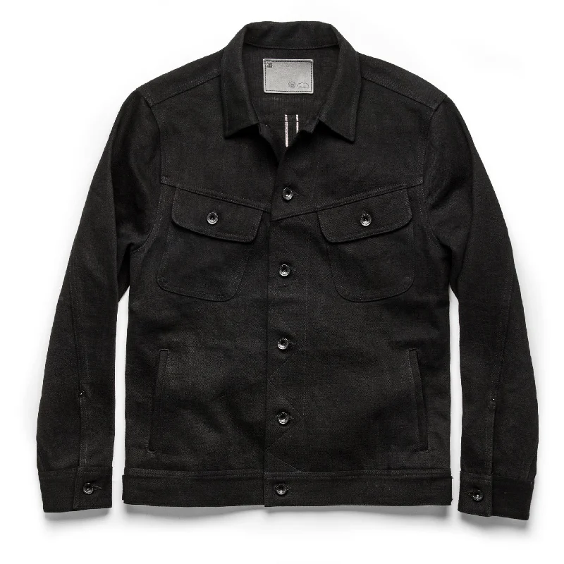Men's Coats Made in ItalyThe Long Haul Jacket in Black Selvage