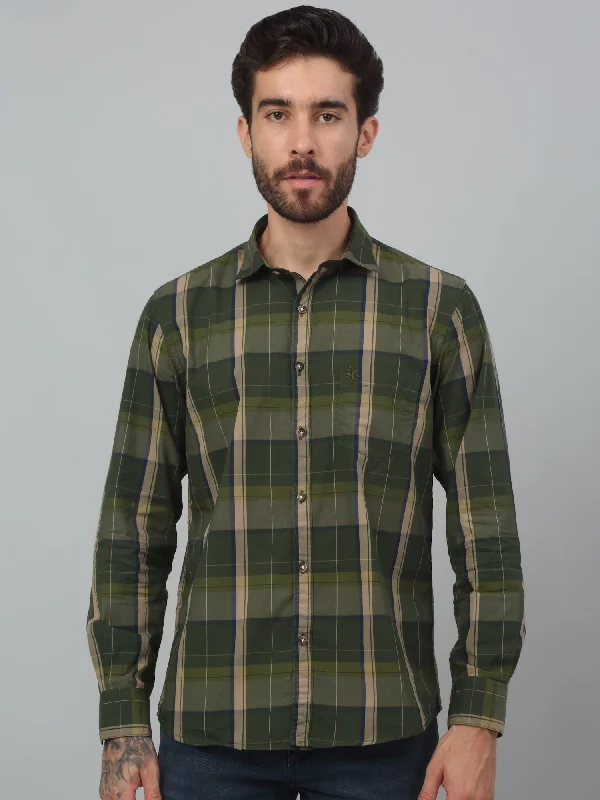 Men's Iron-Free Shirts for Wrinkle-Resistant WearMen's Green Casual Big Checks Full Sleeve Shirt Men's Iron-Free Shirts for Wrinkle-Resistant WearMen's Green Casual Big Checks Full Sleeve Shirt
