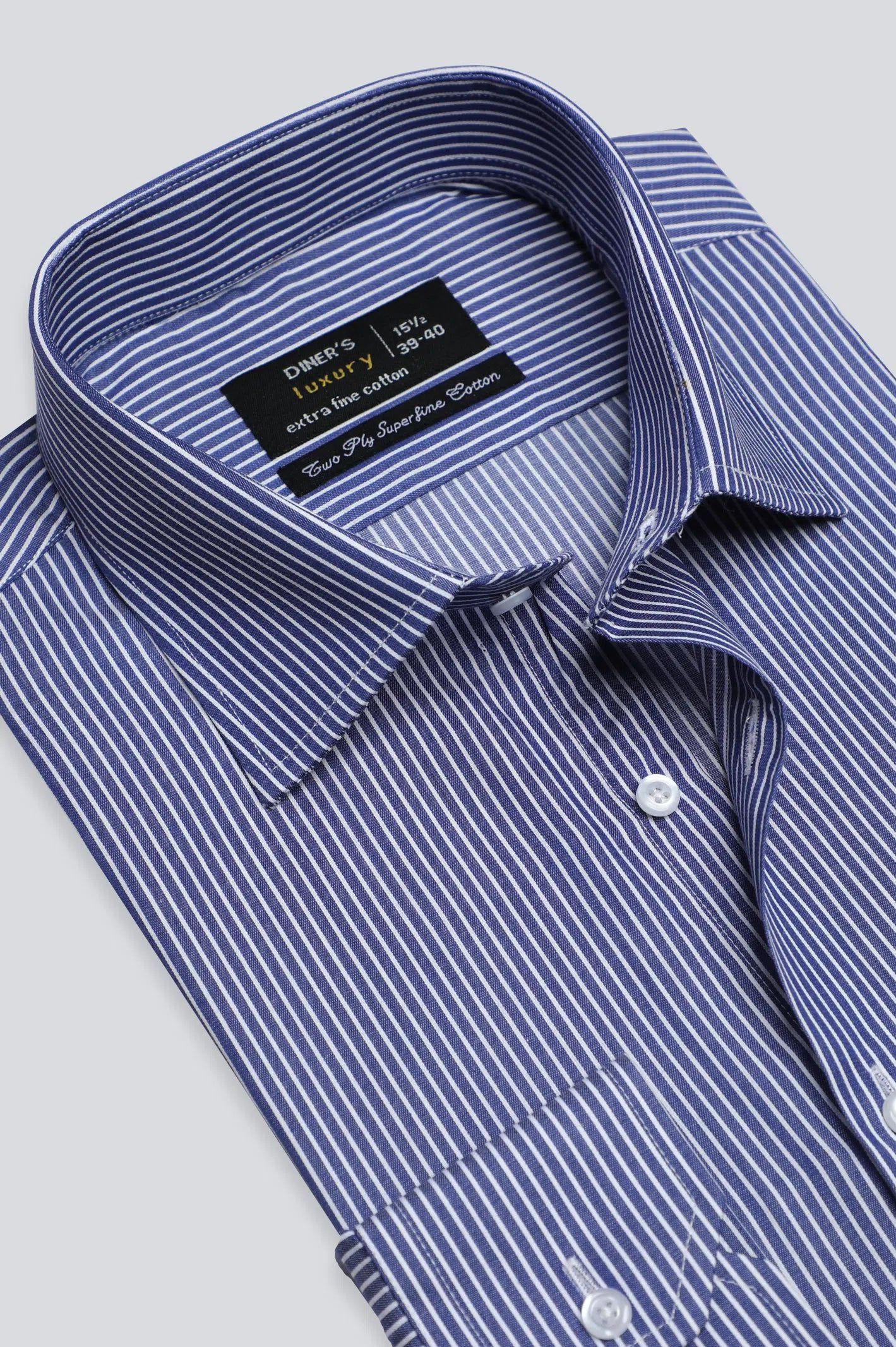 Blue Pinstripe Formal Shirt