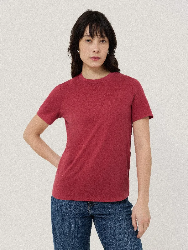 Classic Men's Button-Up ShirtsSupima Cotton Crew Neck Tee | Deep Rose