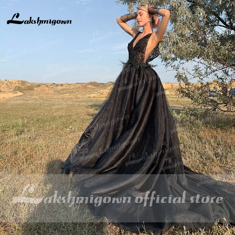 Roycebridal Gothic Black Wedding Dress 2022 Robe Blanche Sexy Bridal Dress Lace Bodice Boho Country Style Wedding Gown Open Back Roycebridal Gothic Black Wedding Dress 2022 Robe Blanche Sexy Bridal Dress Lace Bodice Boho Country Style Wedding Gown Open Back