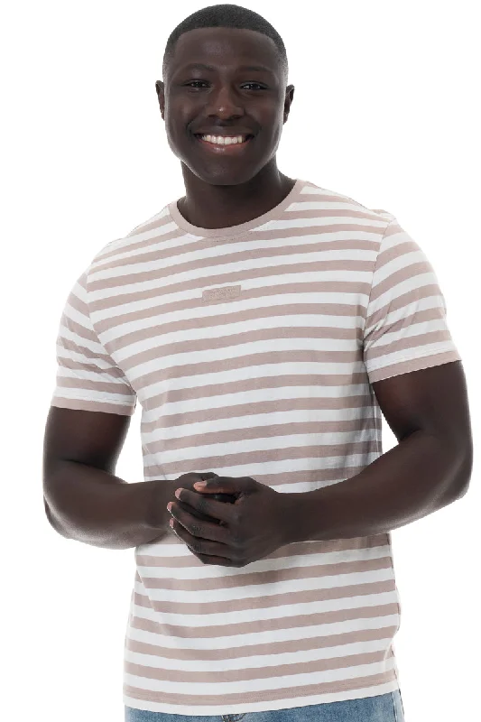 Men's Shirts with Striped PatternsStripe T-Shirt _ 151919 _ Biscuit