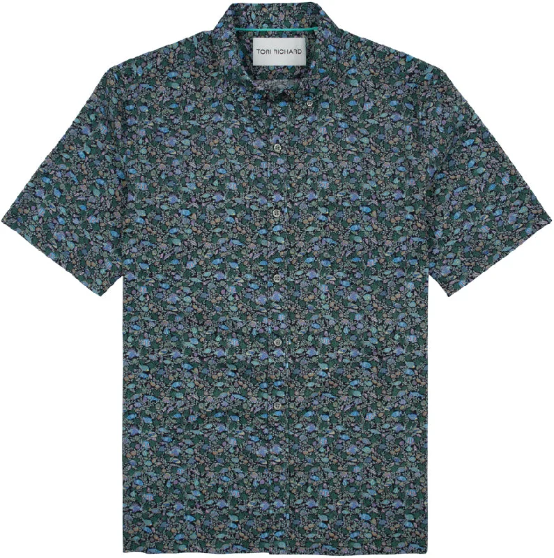 Men's Tennis Shirts for Court ComfortTori Richard Intricasea Camp Shirt - Black