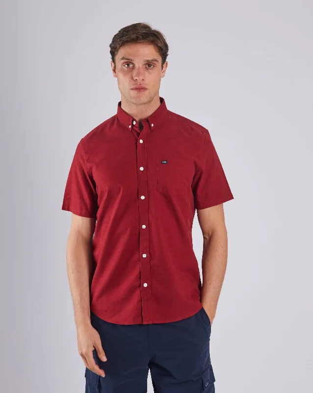Men's Minimalist Shirts for a Clean LookHarlow SS Shirt Havana Red