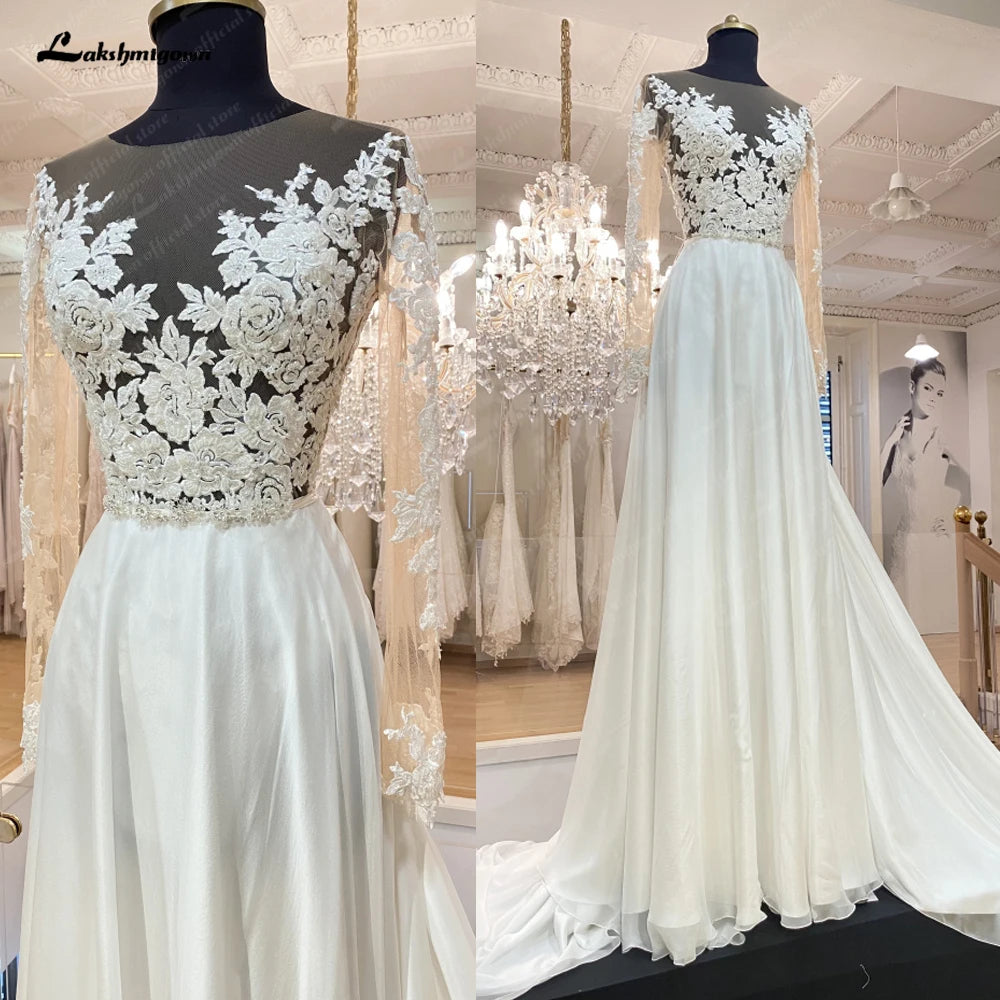 Roycebridal Floral Lace Boho Wedding Dress Long Sleeve Plus Size Bridal Beach Wedding Gowns Open Back 2025 Partykleider Roycebridal Floral Lace Boho Wedding Dress Long Sleeve Plus Size Bridal Beach Wedding Gowns Open Back 2025 Partykleider