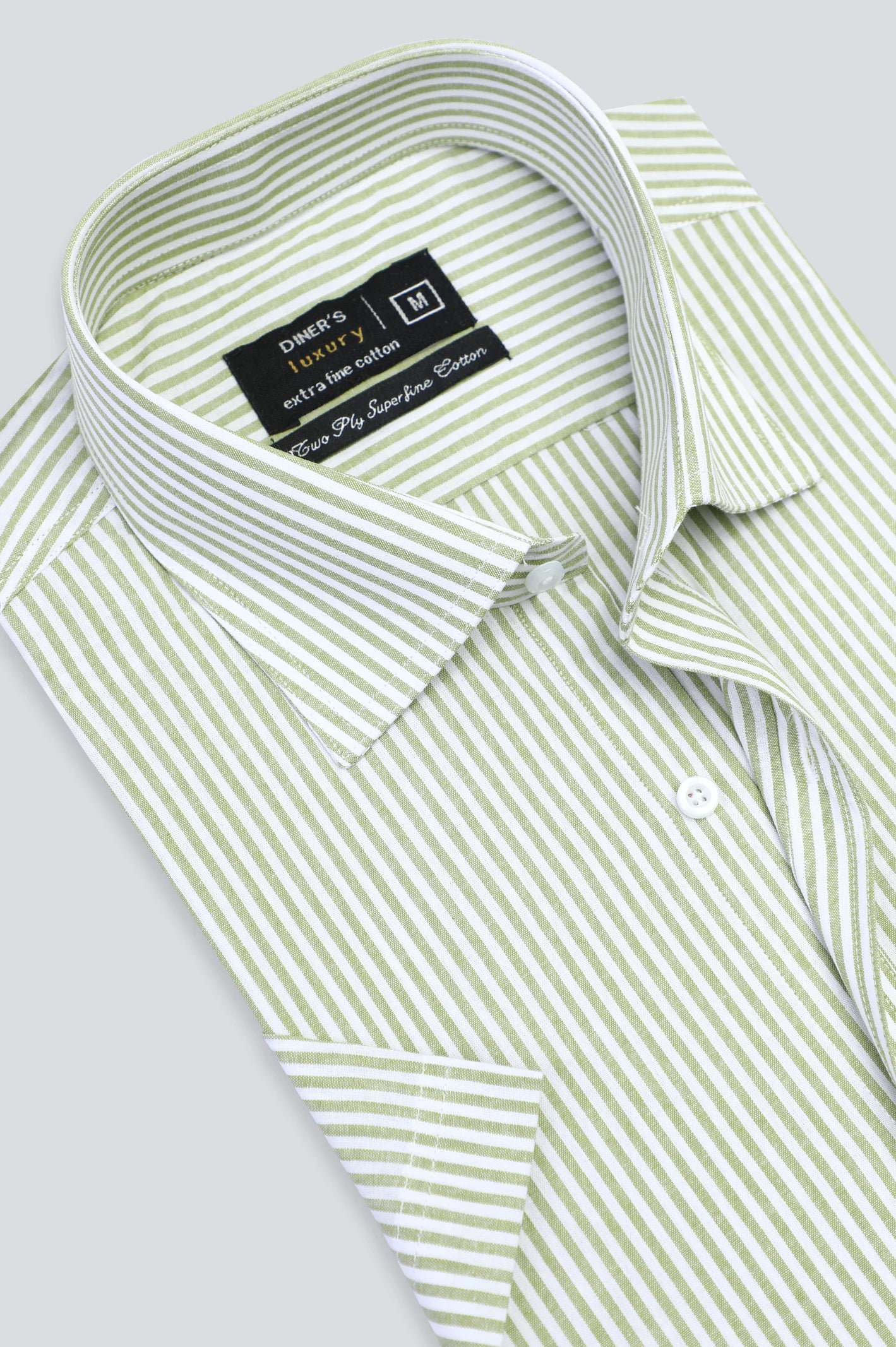 Green Stripes Formal Shirt (Half Sleeves)