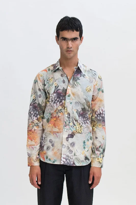 Men's Neutral-Tone Shirts for Versatile StylingLong Sleeve Shirt in Fragile Print