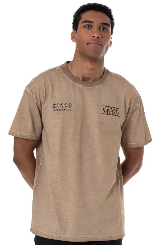Durable Men's Work ShirtsDirty Dye T-Shirt _ 154707 _ Biscuit