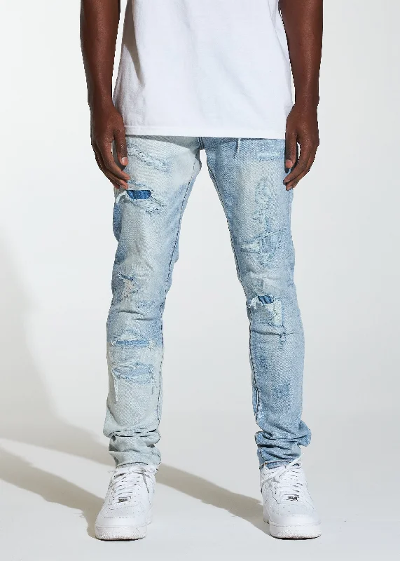 Flexible Stretch Men's JeansAtlantic Denim (Light Distressed)