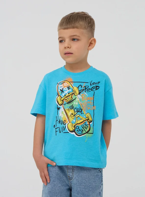 Men's Shirts with Patchwork SleevesKids Boys Short-sleeved T-shirt