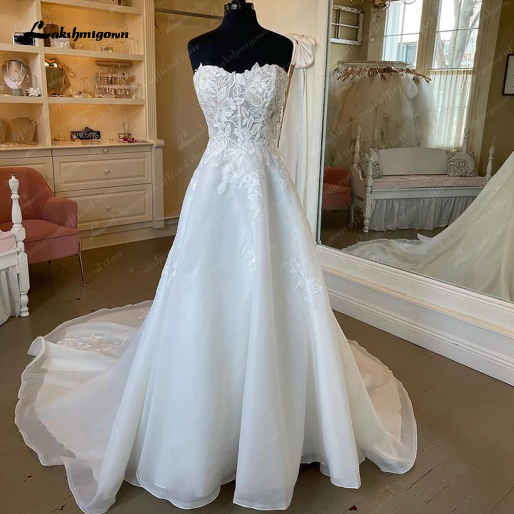 Roycebridal Vintage Sweetheart A Line Boho Wedding Dress Appliques 2025 trouwjurk Bridal Gown Custom Made vestido noiva Roycebridal Vintage Sweetheart A Line Boho Wedding Dress Appliques 2025 trouwjurk Bridal Gown Custom Made vestido noiva
