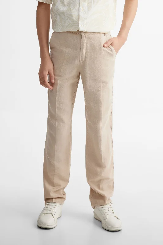 Affordable Men's JeansPantalon habillé lin et coton - Ado garçon