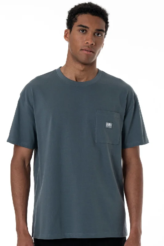 Men's Shirts with Double-Breasted DesignsPocket T-Shirt _ 152276 _ Petrol