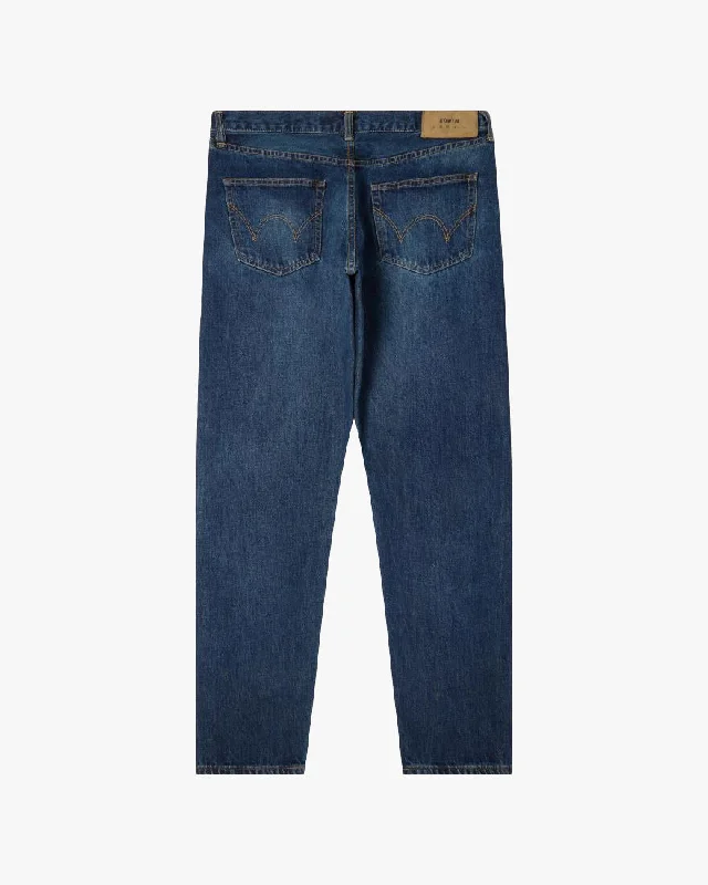 Men's Jeans for a Night OutEdwin Made In Japan Regular Tapered Mens Jeans - 13.5oz Kaihara Dark Pure Indigo Rainbow Selvage Denim / Blue Dark Used