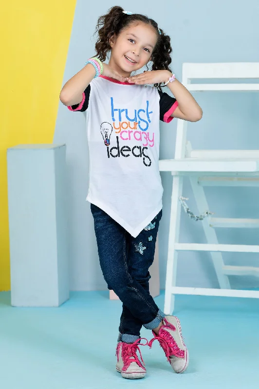 Men's Shirts with Plaid PatternsGirls T-Shirt In White