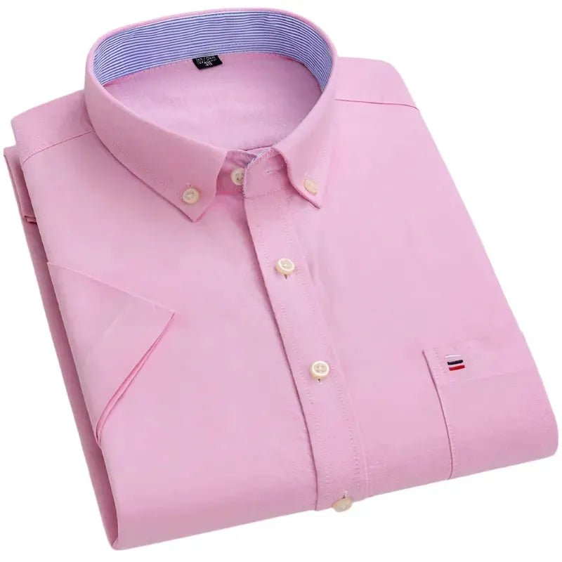 Durable Men's Work ShirtsMen's Plain Short Sleeve Oxford Shirt