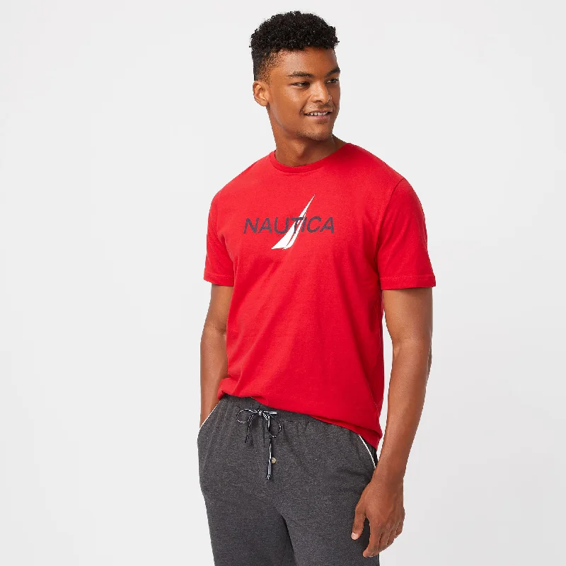 Men's Shirts for CampingNautica Mens Logo Graphic Sleep T-Shirt