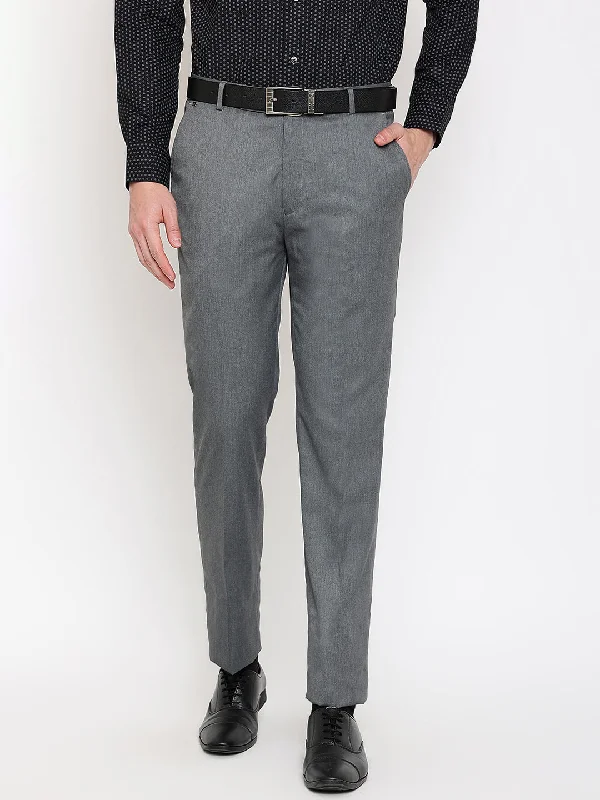 Men's Velcro-Closure Pants for ConvenienceMen's Regular fit Flat front Grey Trousers Men's Velcro-Closure Pants for ConvenienceMen's Regular fit Flat front Grey Trousers
