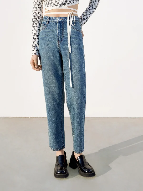 Men's Jeans for a Night OutHigh Waist Tapered Denim Jeans