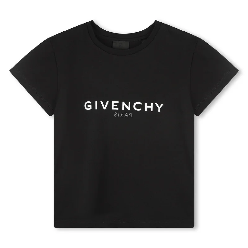 Men's Shirts with Barrel CuffsBlack Logo T-Shirt