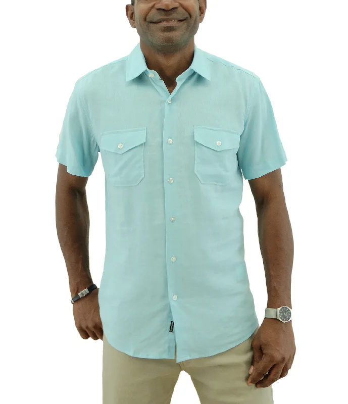 Comfortable Men's Flannel Shirts13S1853P, Oleg Cassini, Men's Solid S/Sleeve  Shirts