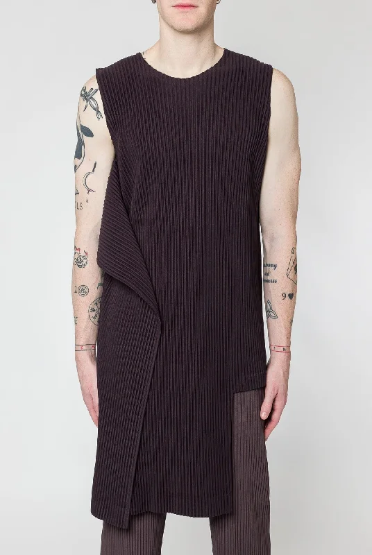 Men's Drawstring Pants for AdjustabilityHomme Plissé Issey Miyake RB Color Palette Tunic in Plum Violet Men's Drawstring Pants for AdjustabilityHomme Plissé Issey Miyake RB Color Palette Tunic in Plum Violet