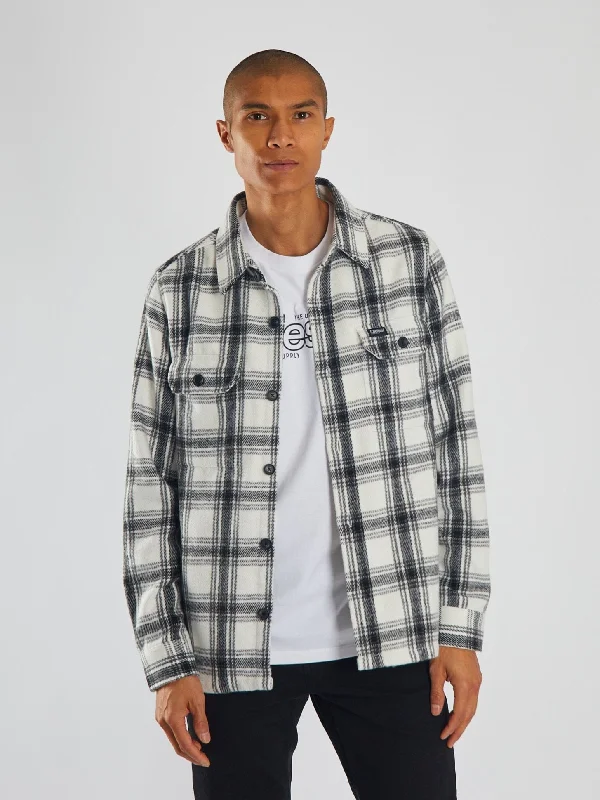 Men's Regular-Fit Shirts for a Classic FitMonty Overshirt Blk/Milk White Check