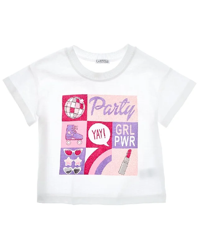 Stylish Men's HenleysFlapdoodles Glitter Print Girl Power T-Shirt