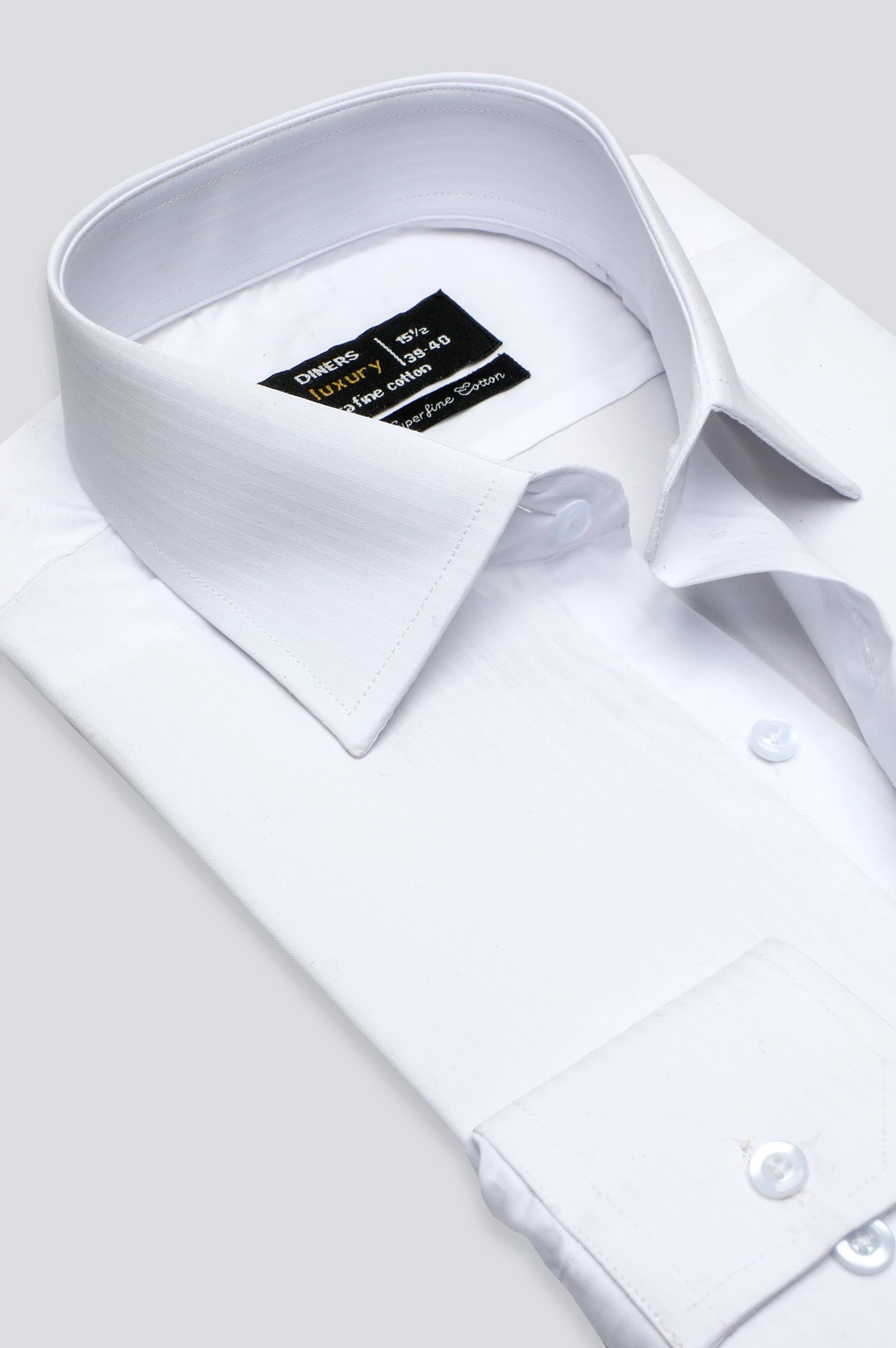 White Textured Formal Shirt