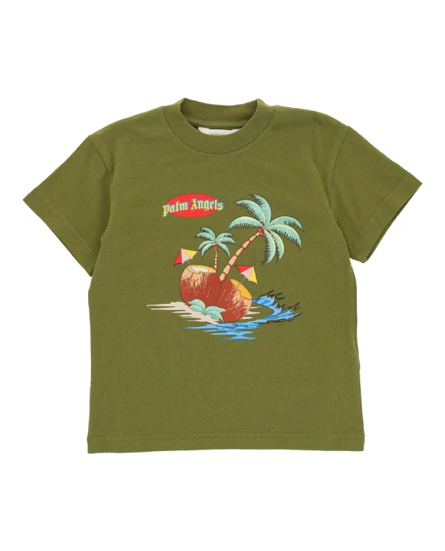 Men's Shirts with Graphic PrintsTropical-Print T-Shirt