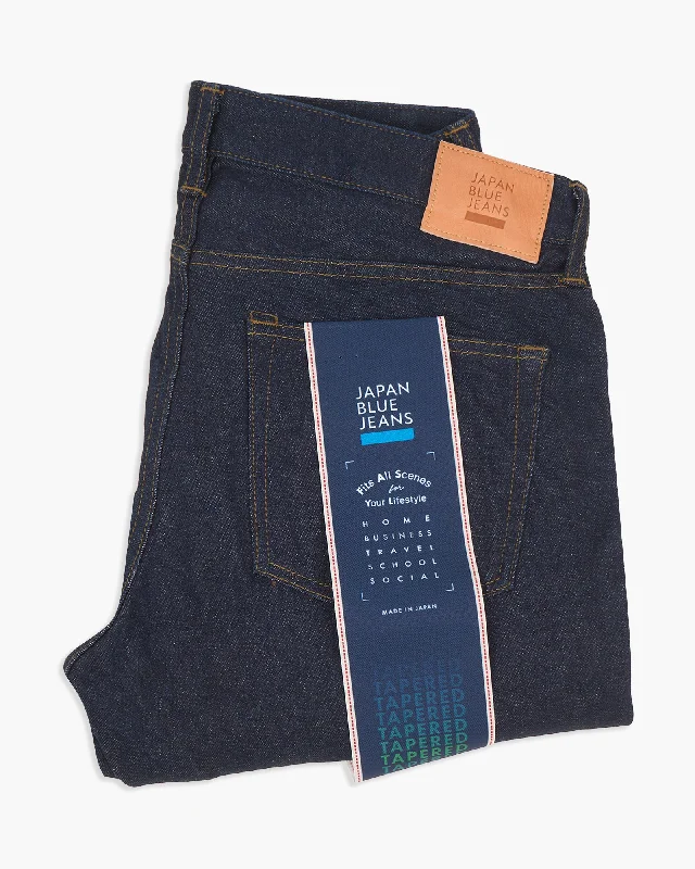 Elegant Men's JeansJapan Blue J205 Tapered Fit 12.5oz US x Aus Cotton Stretch Selvedge Mens Jeans - Indigo