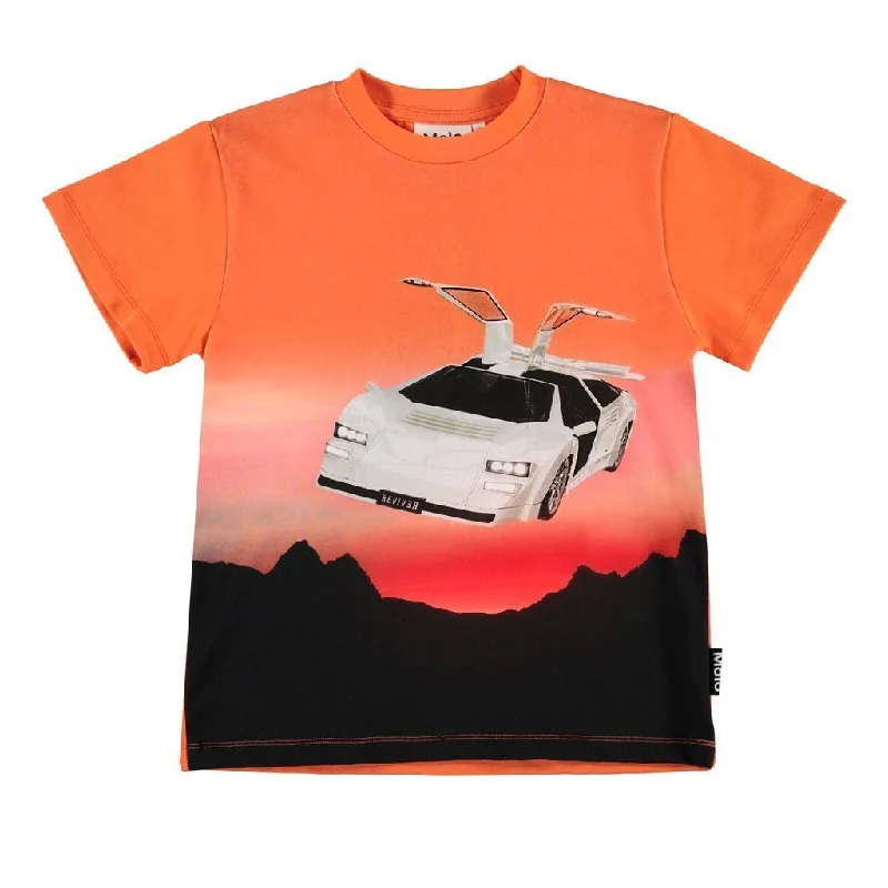 Men's Shirts for HikingOrange Flying Car T-Shirt