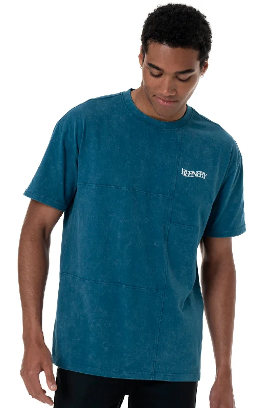 Men's Shirts with Belt AttachmentsDirty Dye T-Shirt _ 154711 _ Teal