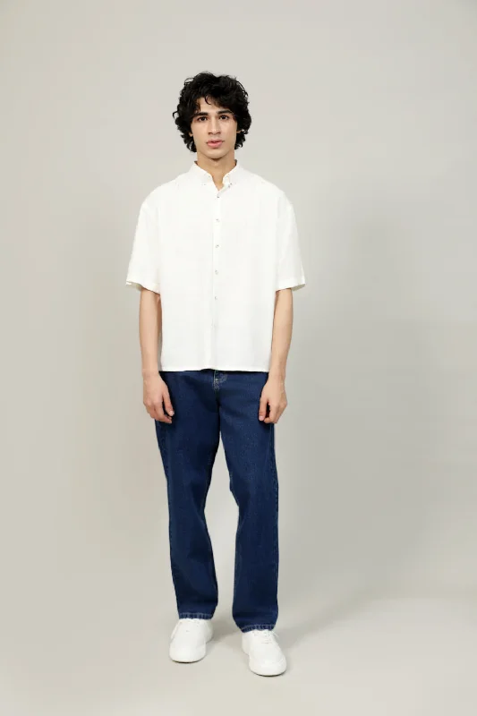 Men's Cufflink-Ready Shirts for Formal EventsBOXY FIT BUTTON DOWN JACQUARD SHIRT