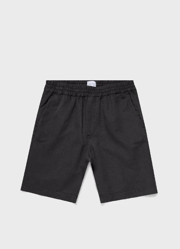 Versatile Men's ShortsMen's Cotton Linen Drawstring Short in Charcoal