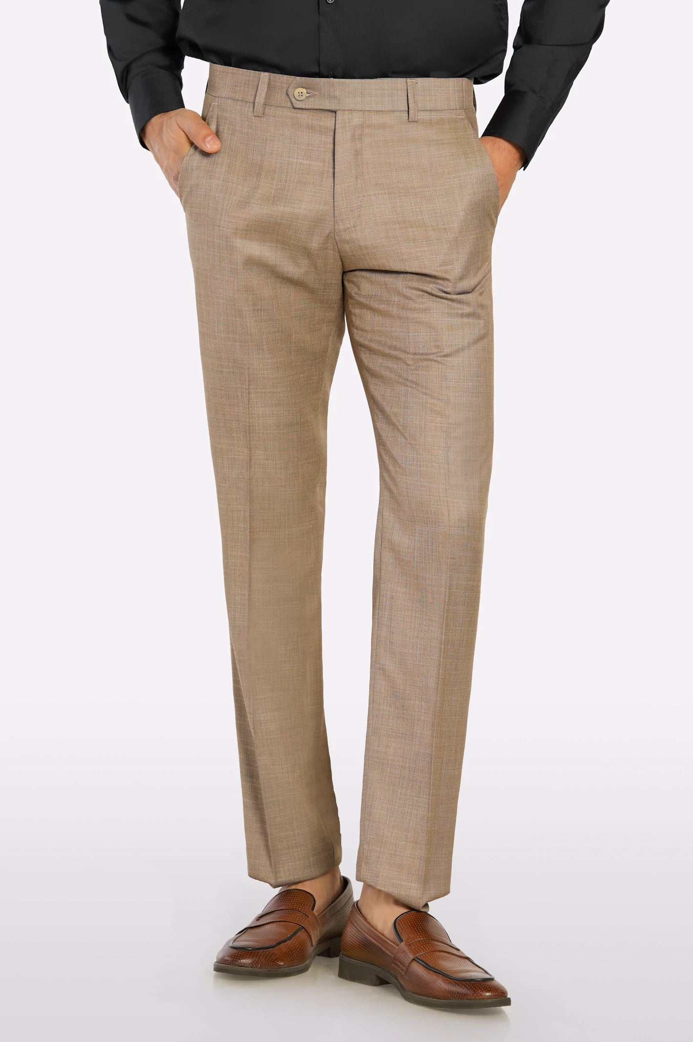 Brown Smart Fit Formal Trouser