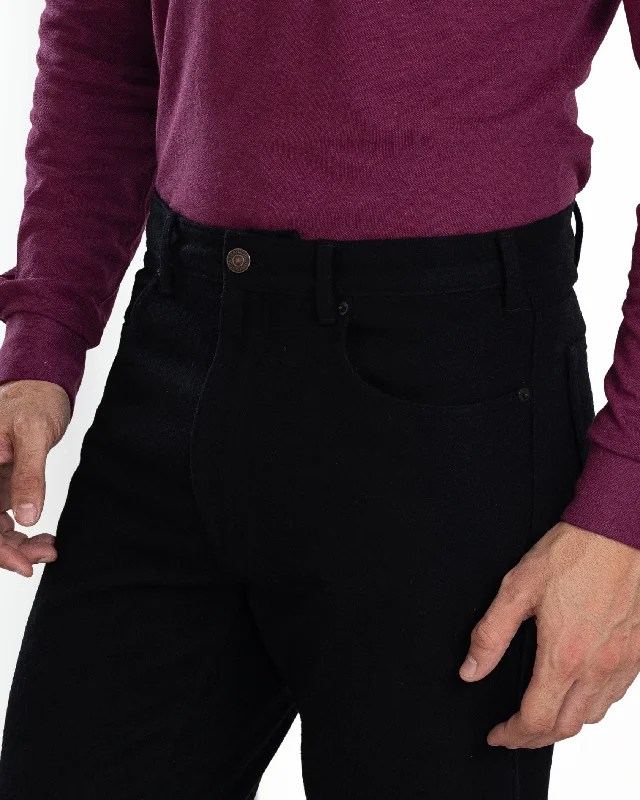New Arrival Men's JeansBlack Wool Jeans