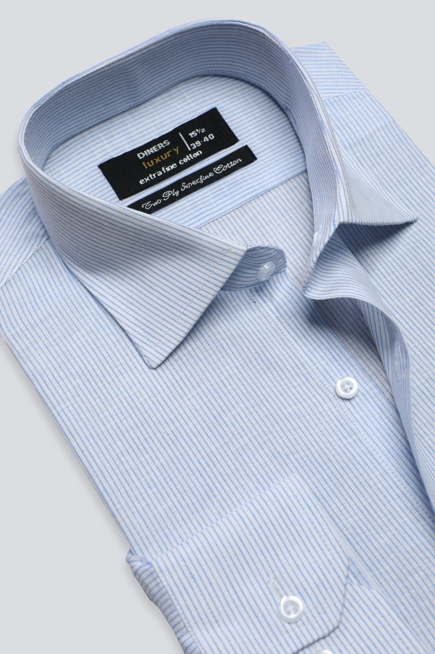 Blue Pencil Stripe Formal Shirt