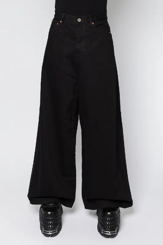 Men's Patterned Pants with Animal PrintsVetements Big Shape Jeans in Black