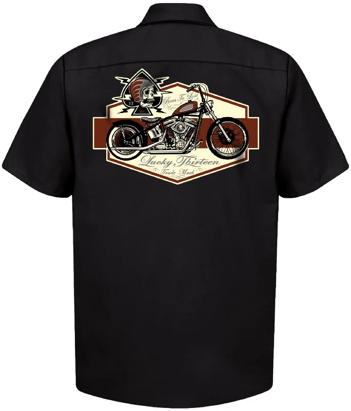 Men's Tab-Collar Shirts for a Crisp LookThe SKULL BOBBER Work Shirt