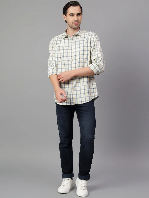 Men's Luxury Shirts for High-End FashionMen's Yellow Checked Full Sleeve Casual Shirt Men's Luxury Shirts for High-End FashionMen's Yellow Checked Full Sleeve Casual Shirt