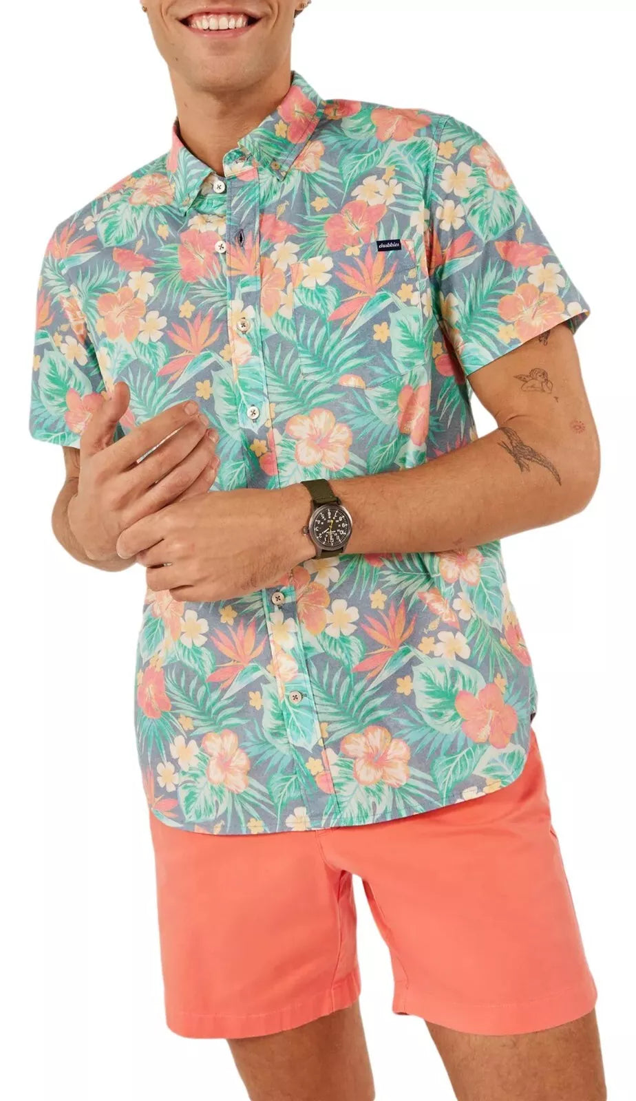 Men's Crew Neck T-Shirts for Everyday WearChubbies The Life in Paradise Short Sleeve Sport Shirt - Navy Men's Crew Neck T-Shirts for Everyday WearChubbies The Life in Paradise Short Sleeve Sport Shirt - Navy