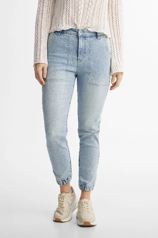 Relaxed-Fit Men's JeansJogger en jeans taille haute - Femme